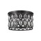 Z-Lite Dealey 4 Light Flush Mount, Matte Black + Clear Crystal 6010F15MB - alternate 3